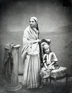 Parsee Vrouw en Kind, ca. 1870s